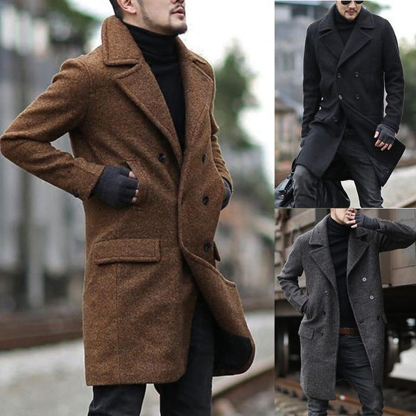 Men's elegant double-faced wool coat Lisslune