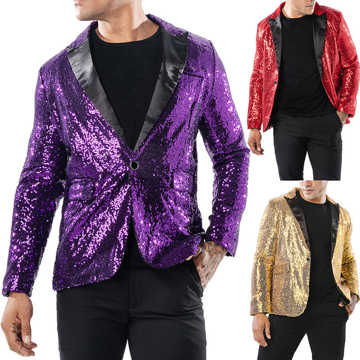 Men's Glittering Party Blazer with Elegant Cut Lisslune