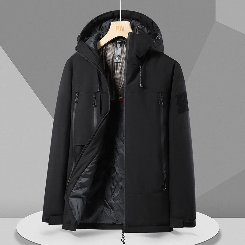 Men's Multifunctional Outdoor Jacket with Weatherproof Membrane and Insulating Lining Lisslune