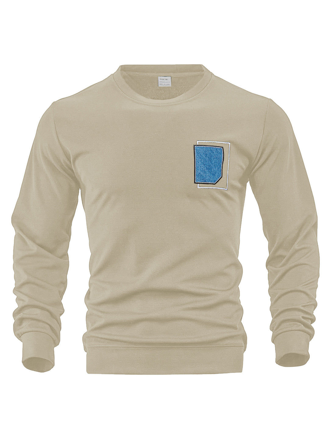 Men's casual crew neck sweater with trendy pocket Lisslune