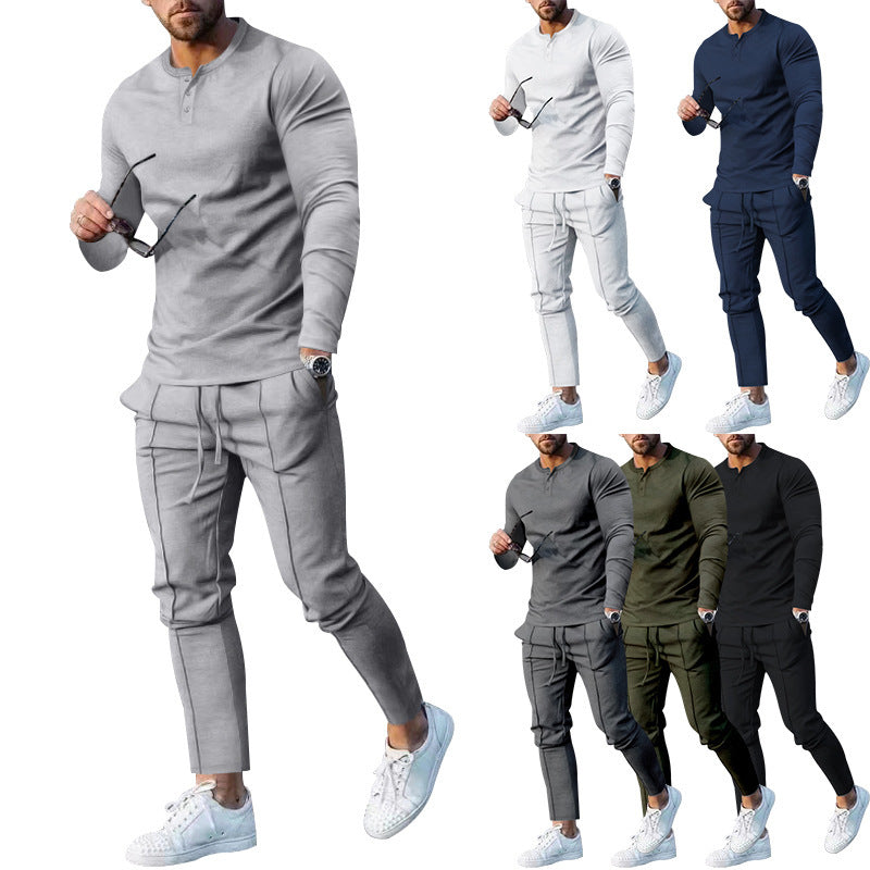 Men's cotton jogging suit with breathable properties and fashionable cut Lisslune