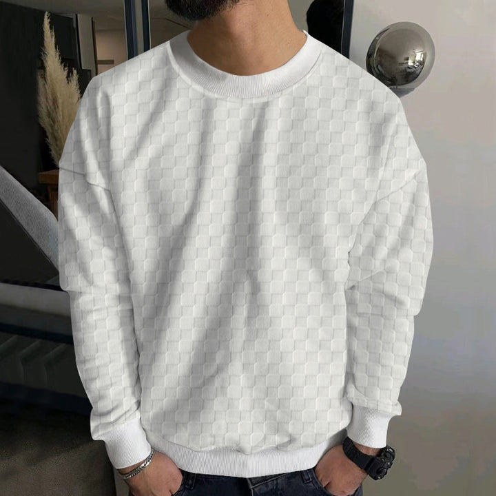 Men's Fashion Sweatshirt with Textured Design Lisslune