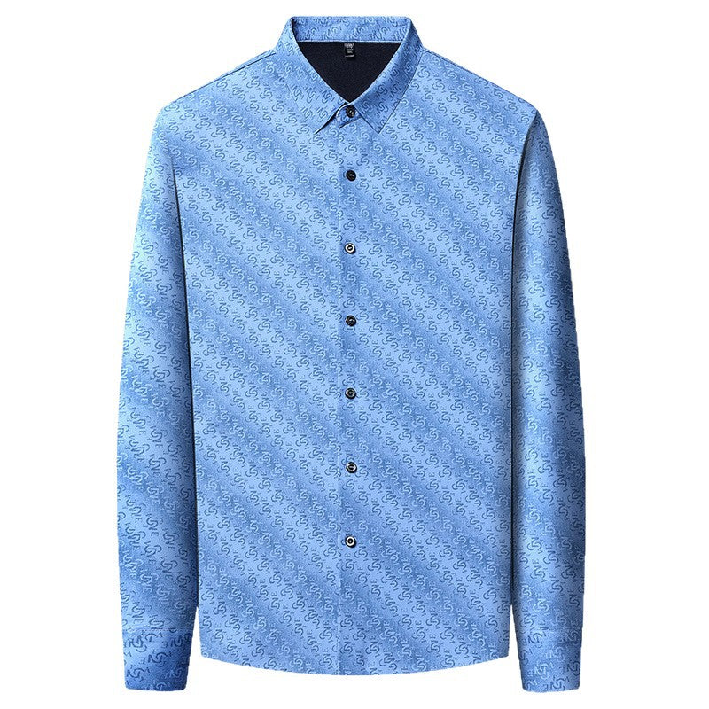 Men's cotton shirt with modern lettering Lisslune