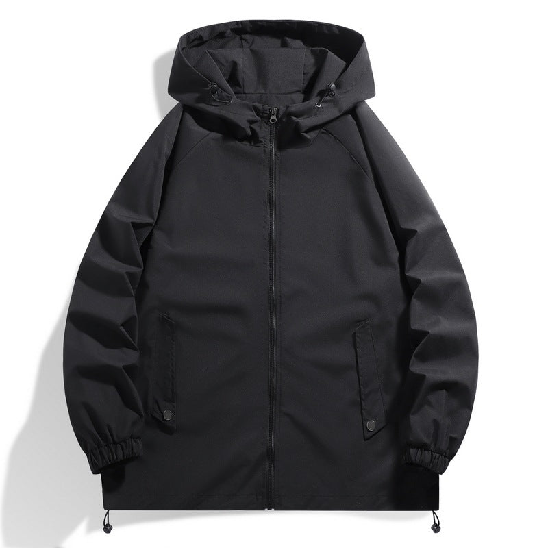 Men's functional jacket with adjustable hood collar and elastic sleeve cuffs Lisslune