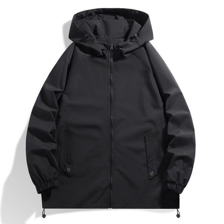 Men's functional jacket with adjustable hood collar and elastic sleeve cuffs Lisslune