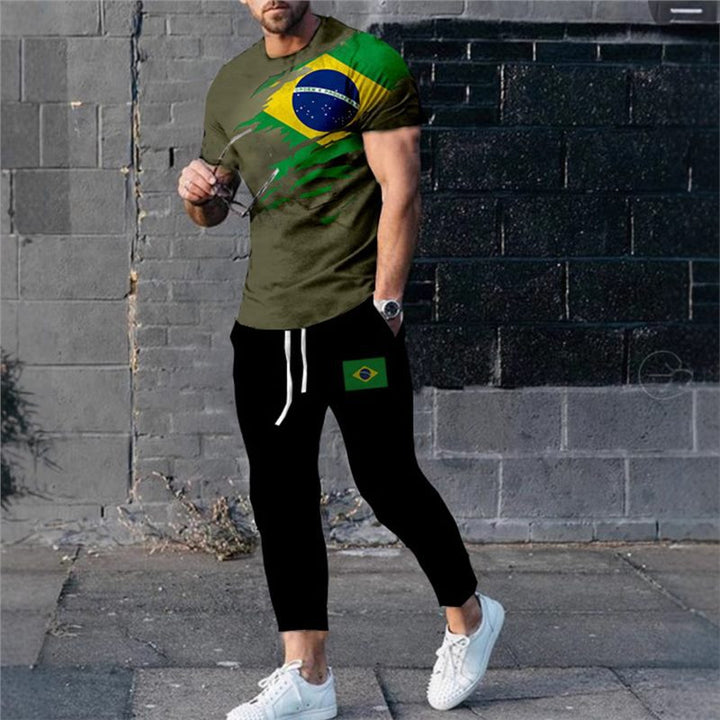 Men's stylish leisure set with dots Lisslune