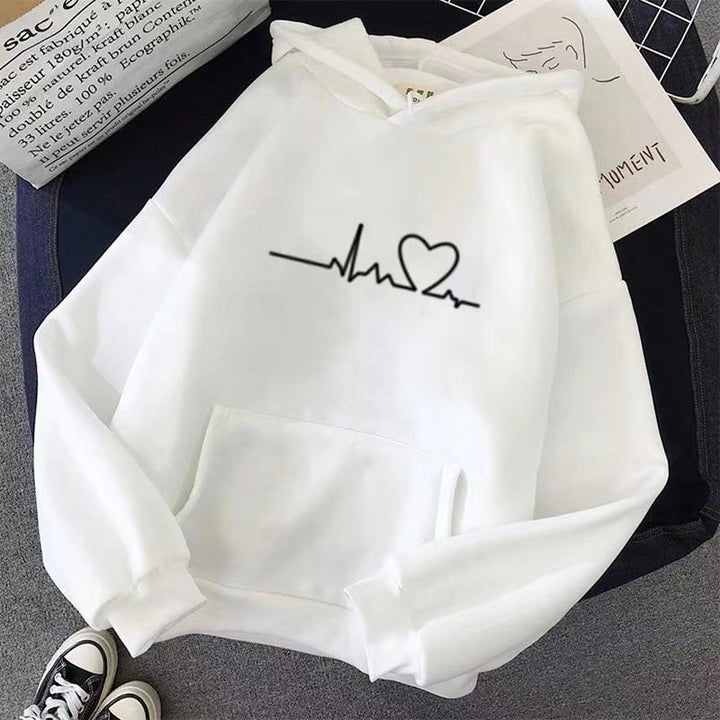 women's hoodie with heartbeat design Lisslune
