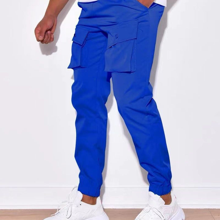 Men's cargo pants with many pockets and elastic cuffs Lisslune