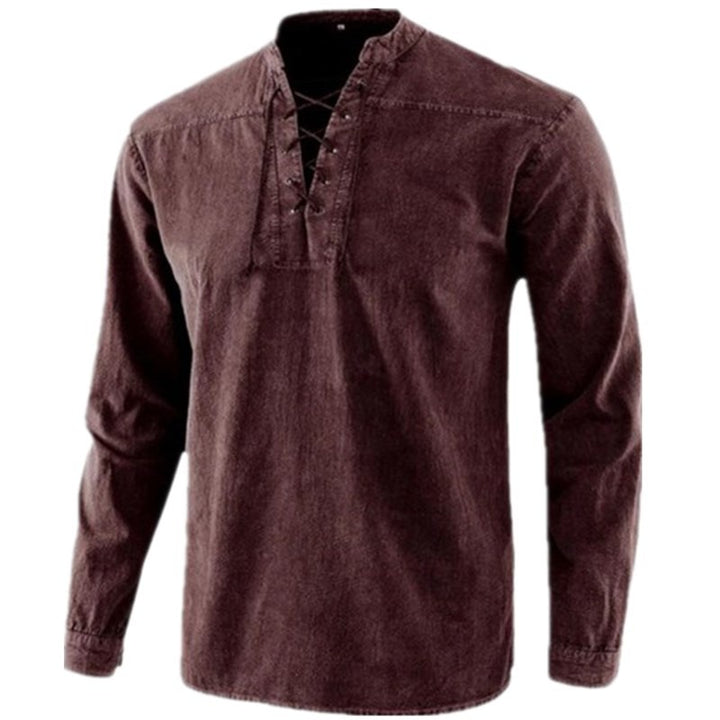 Men's casual shirt with lace closure Lisslune