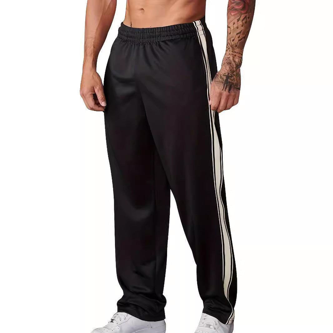 Men's Sporty Casual Pants with Side Stripe Lisslune