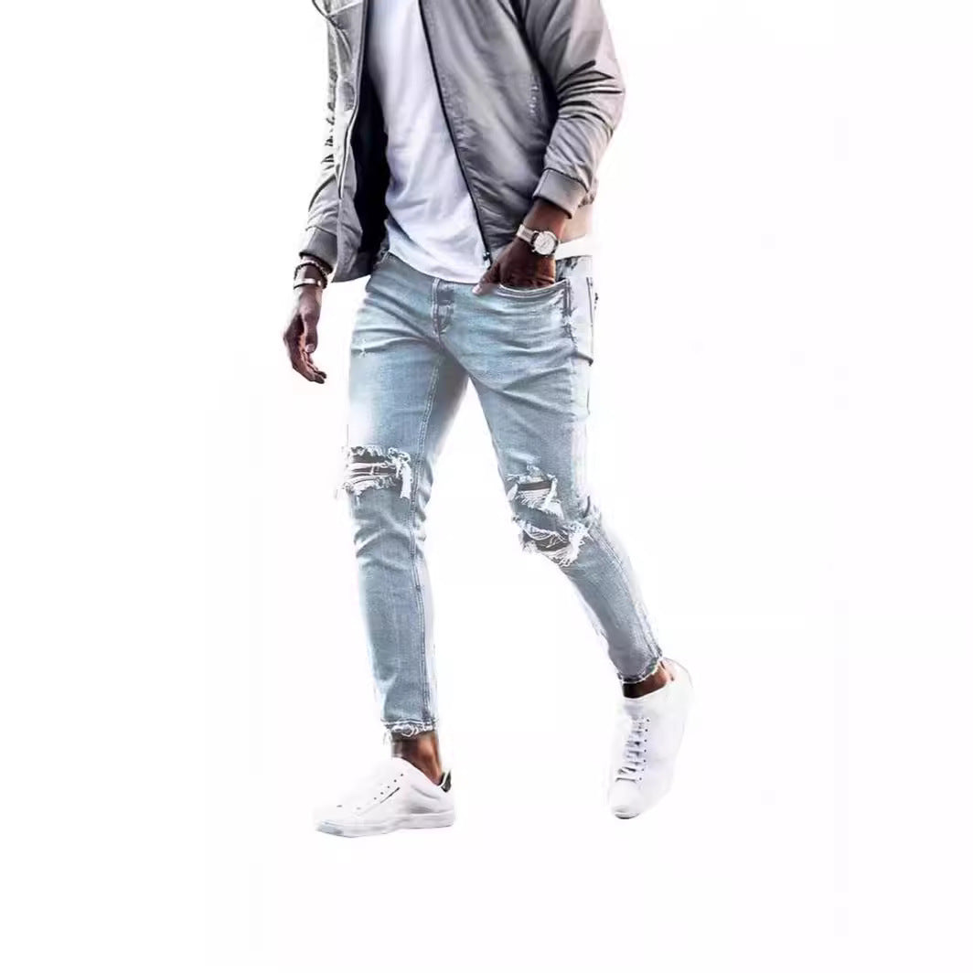 Herren Destroyed Jeans mit modernen Distressed-Effekten Lisslune
