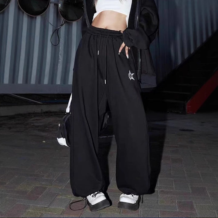 Women's loose sports pants with high-quality comfort and elastic waistband Lisslune