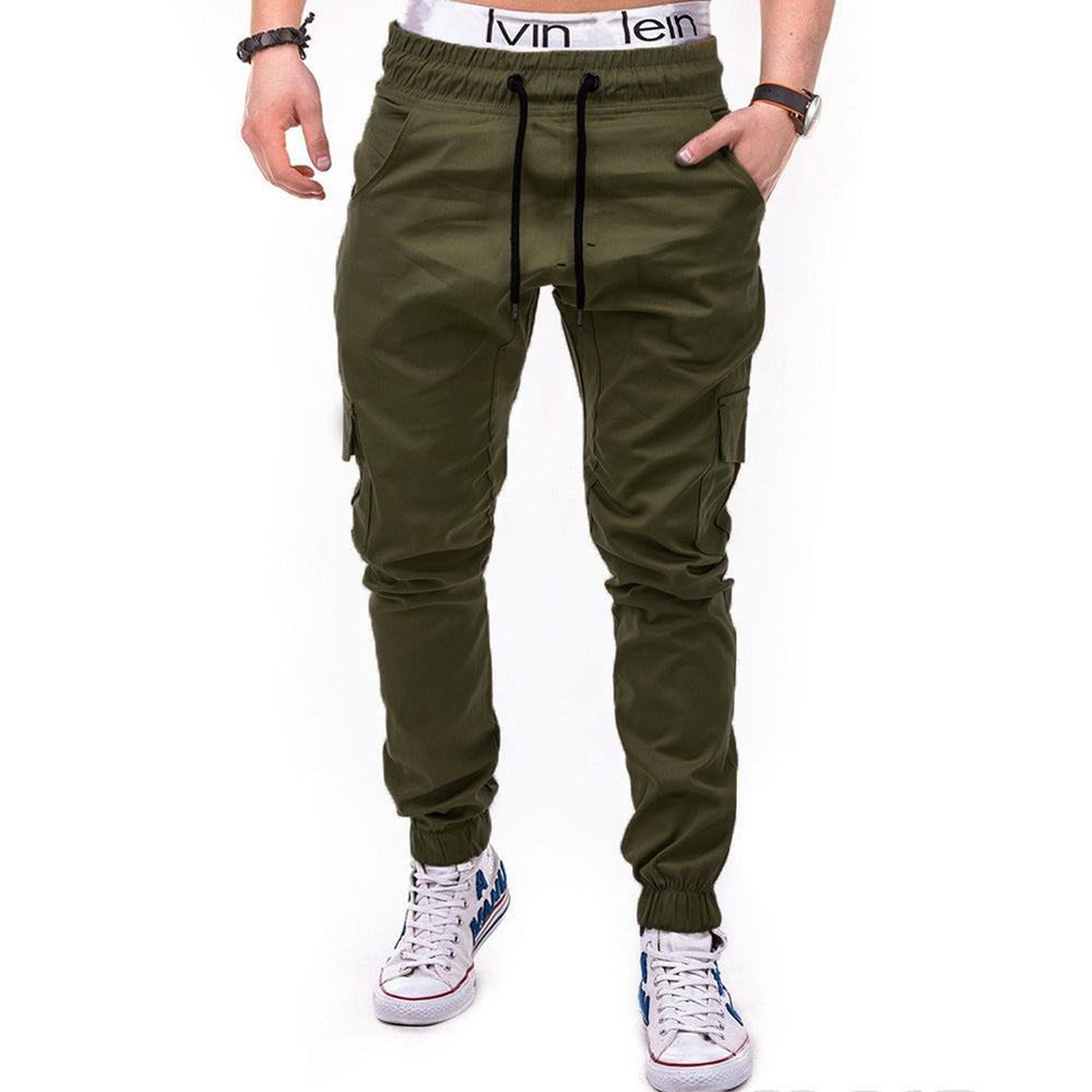 Men's cargo jogging pants with elastic waistband and practical side pockets Lisslune