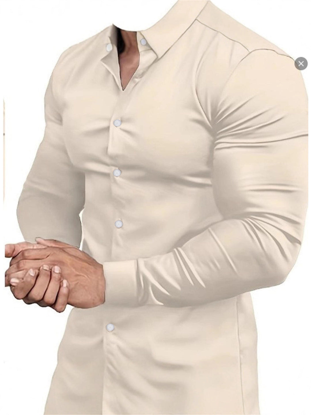 Men's long-sleeve shirt with a fitted silhouette and elegant collar Lisslune
