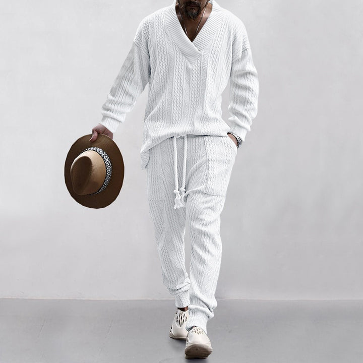 Men's knitted sweater and jogger set Lisslune