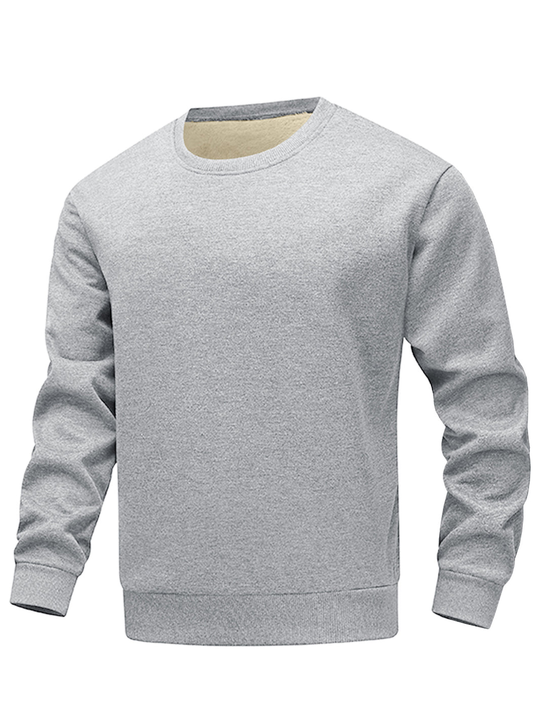 Men's comfortable fleece sweater with crew neck Lisslune