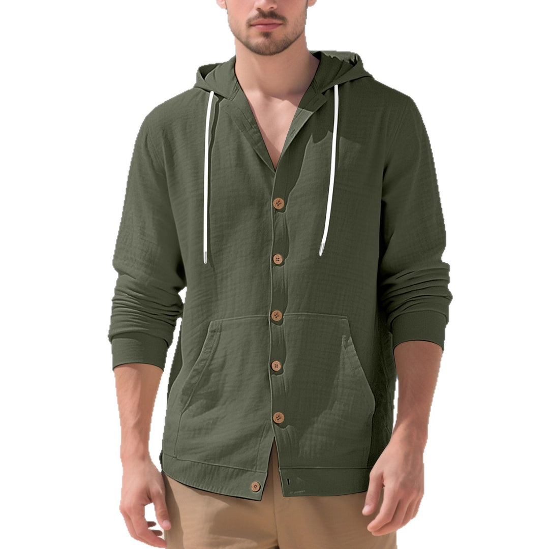 Men's elegant leisure jacket with hood and practical pockets Lisslune