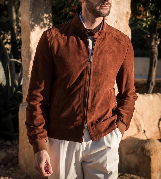 Men's luxurious suede jacket Lisslune