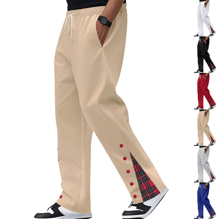 Men's leisure pants with elastic waistband and side pockets Lisslune