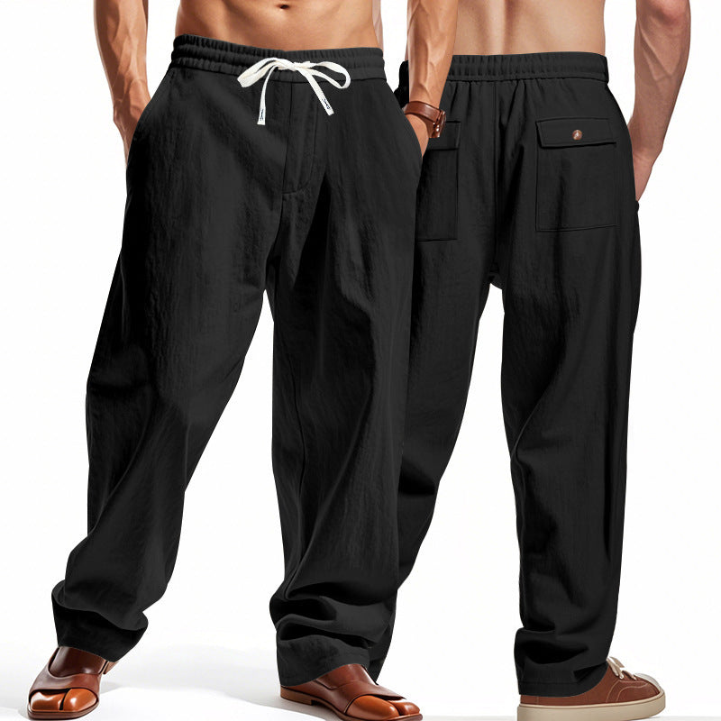 Men's airy beach pants with elastic waistband and practical pockets Lisslune