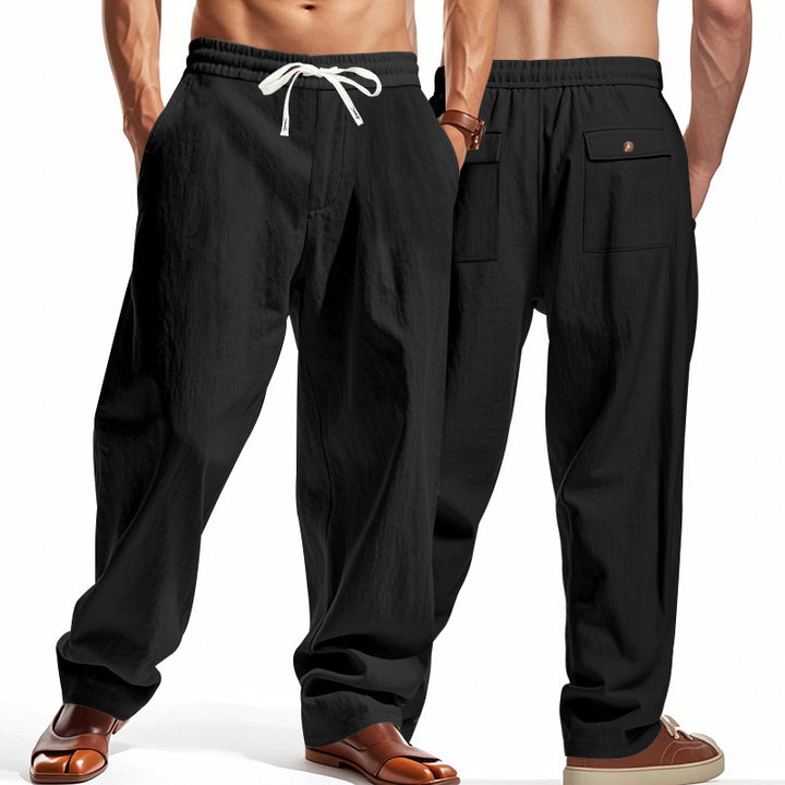 Men's airy beach pants with elastic waistband and practical pockets Lisslune