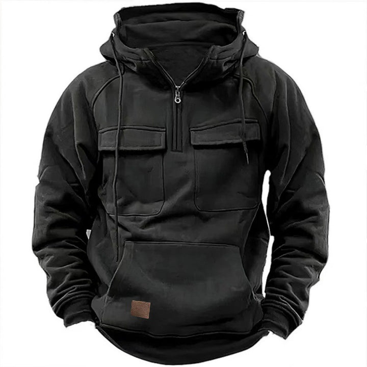 Men's Urban Hoodie with Practical Pocket Design Lisslune