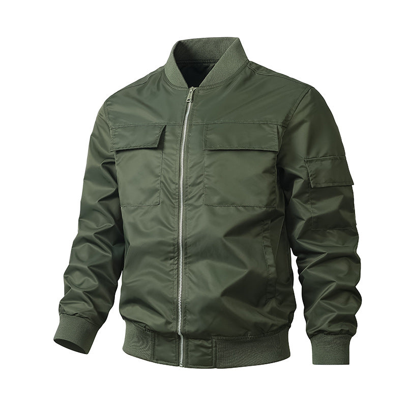 Men's modern bomber jacket with practical zip pockets Lisslune