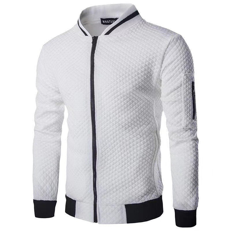 Men's sporty quilted jacket with modern zipper and side pockets Lisslune