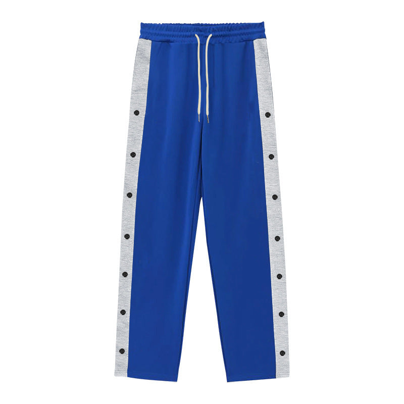 Men's sporty training pants with button design and elastic waistband Lisslune