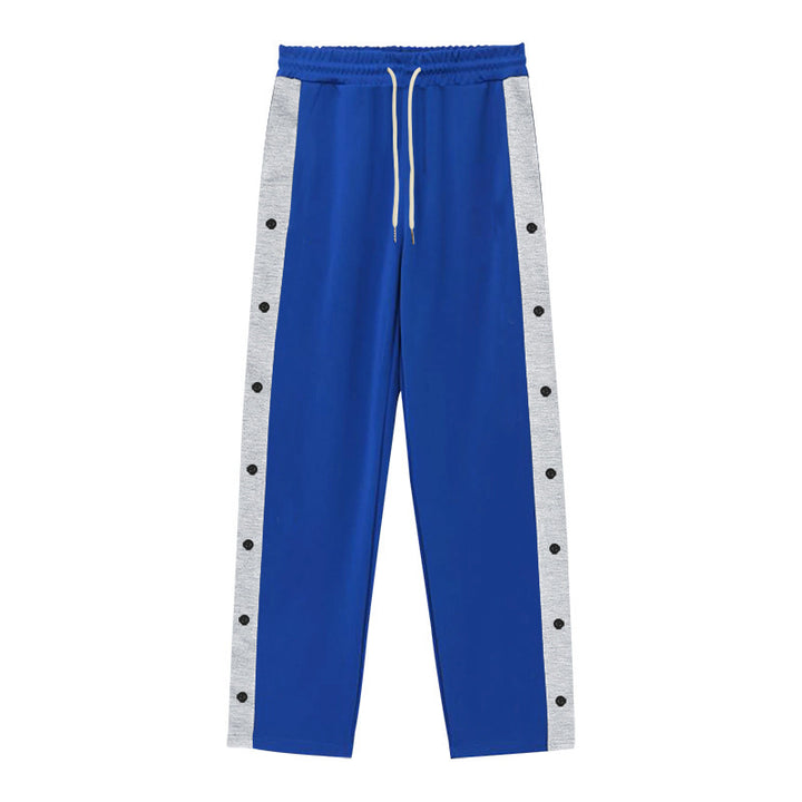 Men's sporty training pants with button design and elastic waistband Lisslune