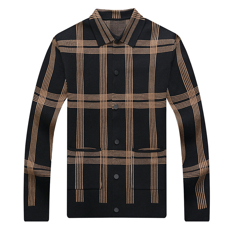 Men's Cozy Checkered Blouse with Button Placket and Practical Pockets Lisslune