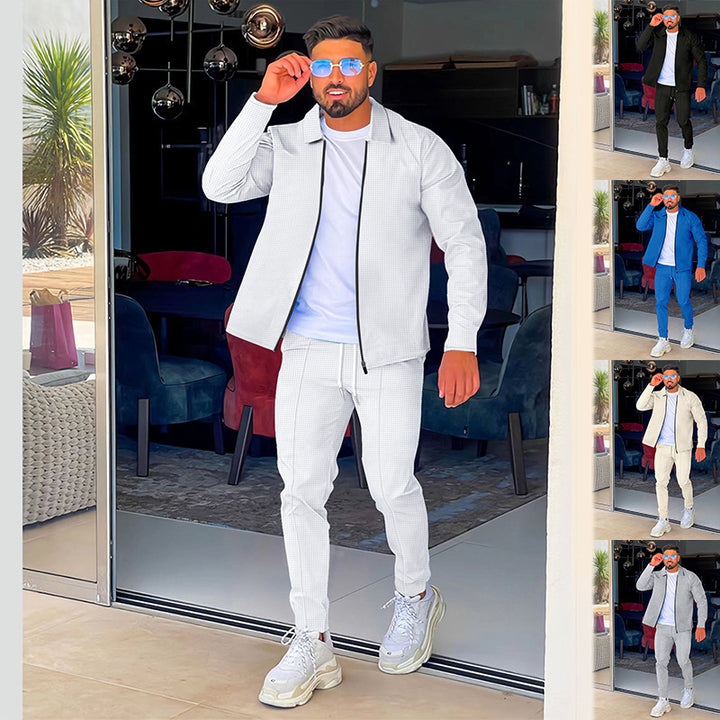 Men's tracksuit with zipper and elastic waistband Lisslune