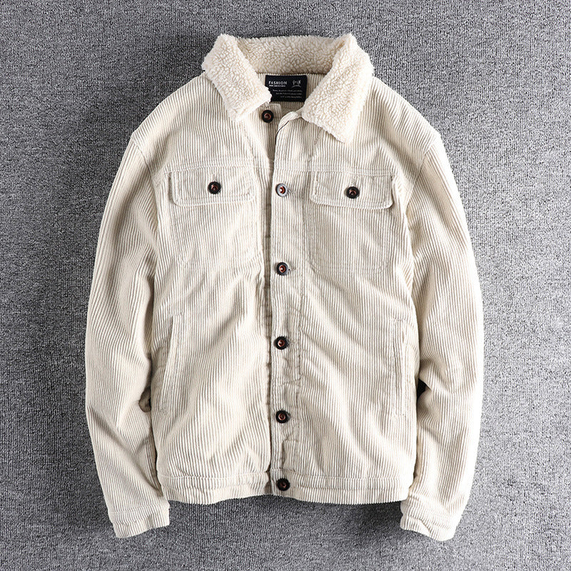 Men's cord jacket with cozy lining and practical pockets Lisslune