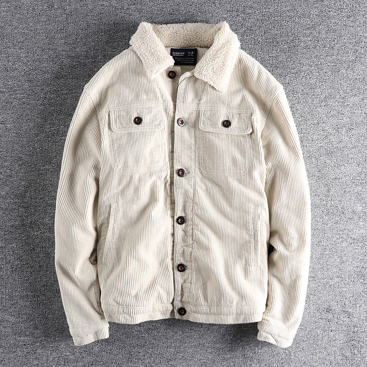 Men's cord jacket with cozy lining and practical pockets Lisslune