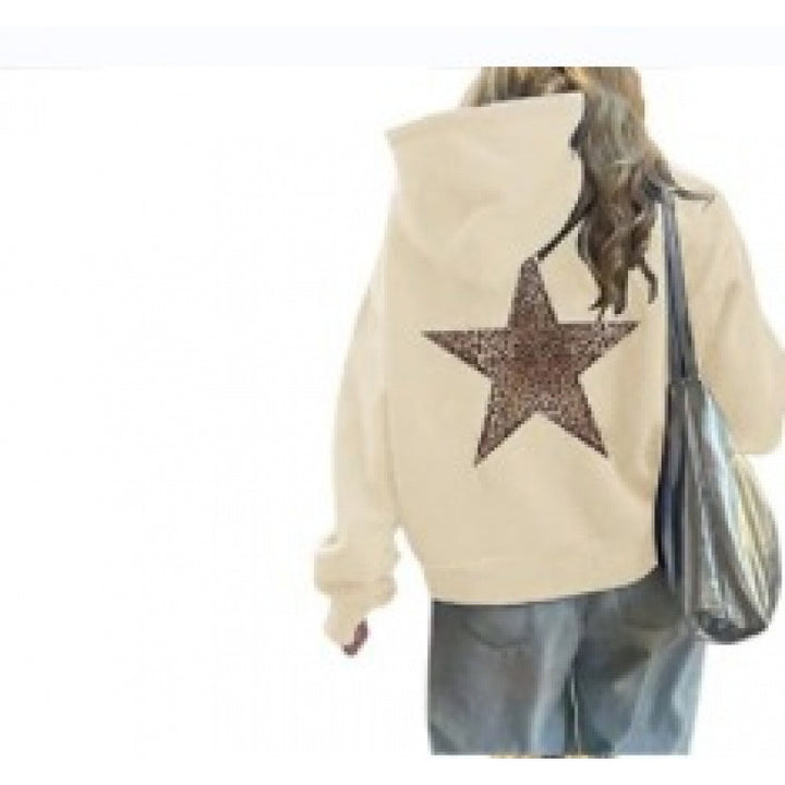 Women’s Hoodie with Glittering Star Motif Lisslune