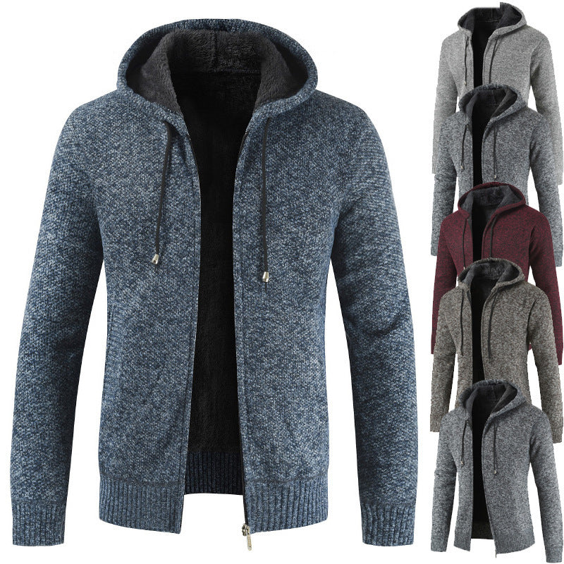 Men's Hoodie Jacket with Warming Fleece Lining Lisslune