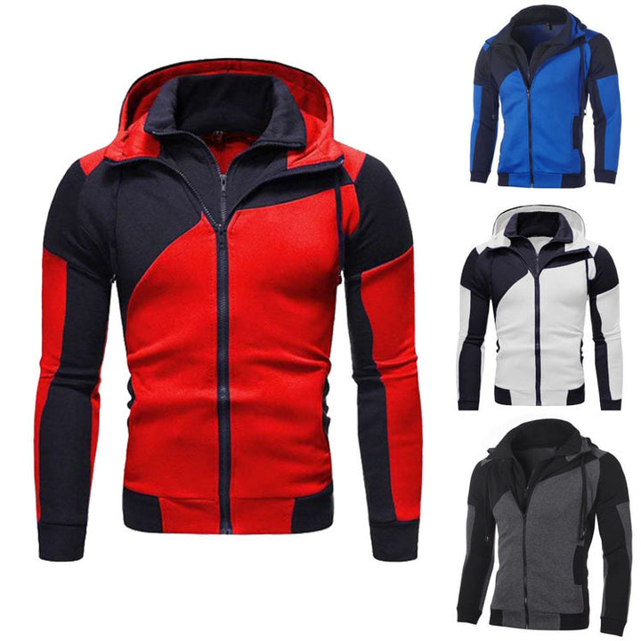 Men's Sporty Hoodie with Modern Color Contrasts Lisslune