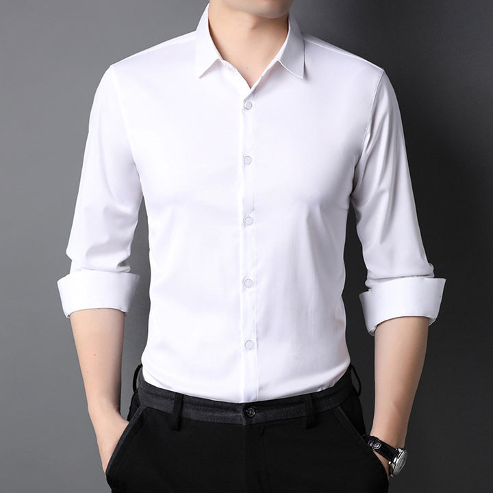 Men's elegant short sleeve shirt with fine shine Lisslune