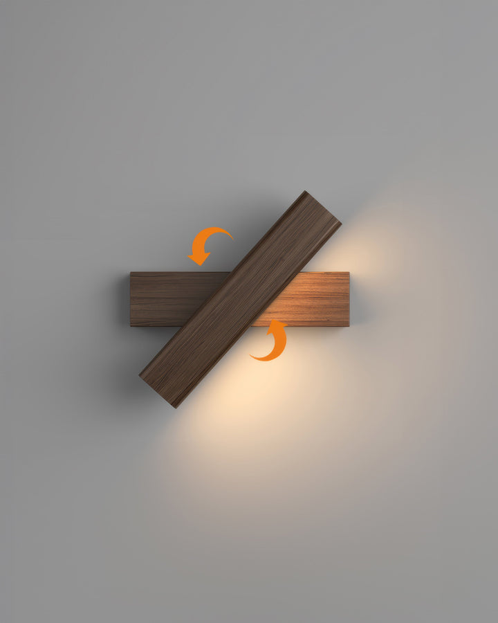 Lisslune | Rotatable wall lamp with Nordic wood grain