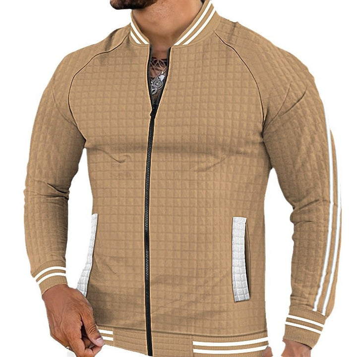 Men's quilted sports jacket with modern design and practical zippered pockets Lisslune