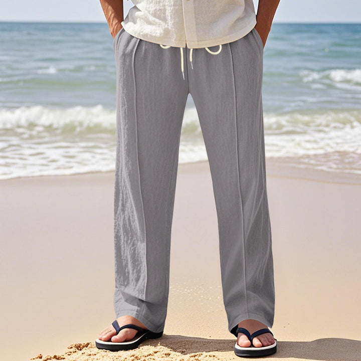 Men's Airy Beach Pants with Adjustable Drawstring and Side Pockets Lisslune