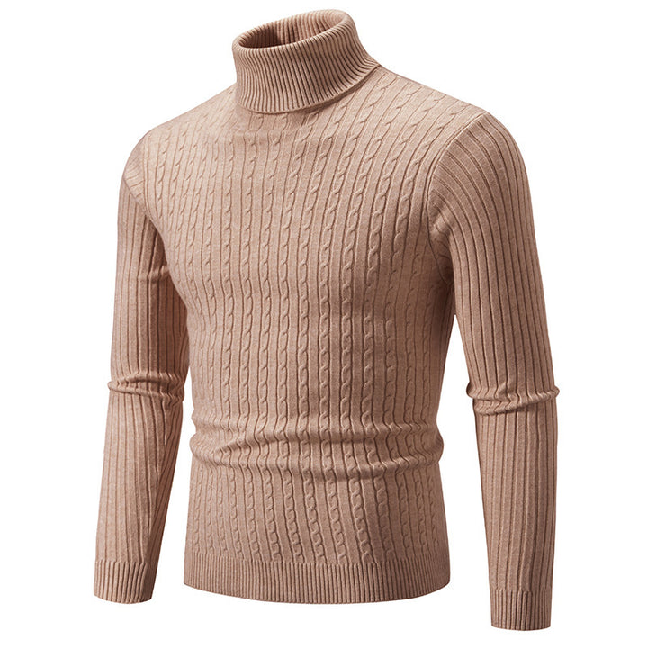 Men's turtleneck sweater with textured knit pattern Lisslune