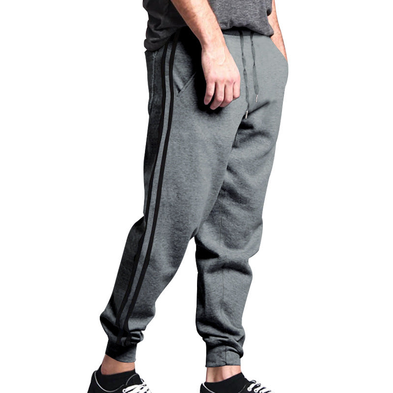 Men's Sporty Jogging Pants with Side Stripe Lisslune