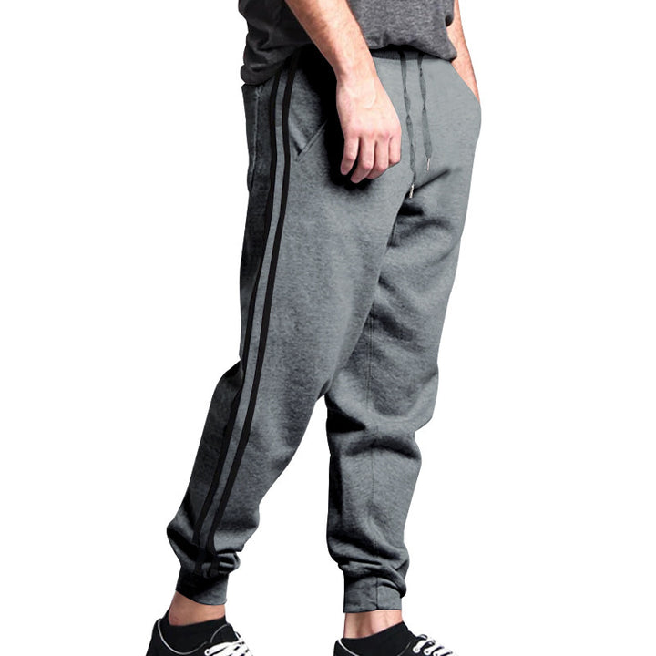 Men's Sporty Jogging Pants with Side Stripe Lisslune