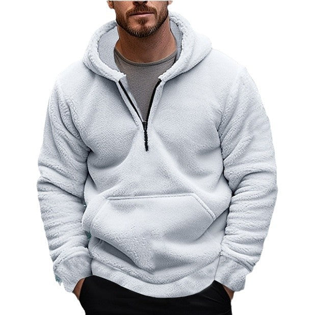 Men's fleece pullover with practical kangaroo pocket Lisslune