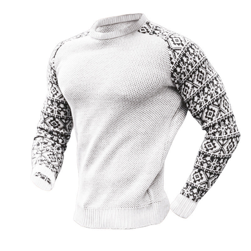 Men's knitted sweater with graphic pattern Lisslune