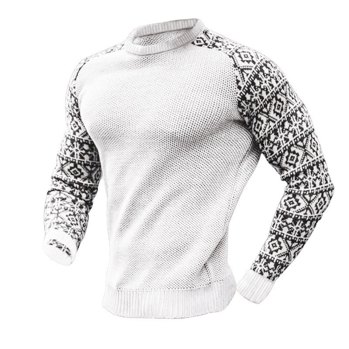 Men's knitted sweater with graphic pattern Lisslune