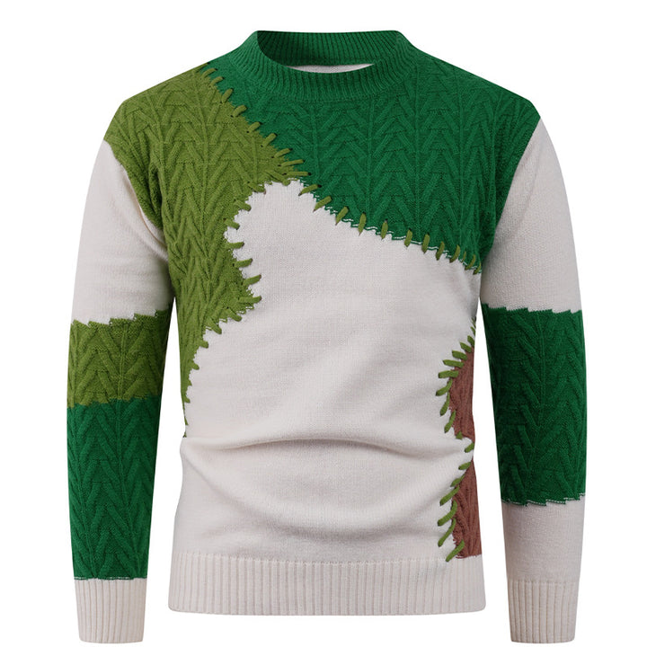 Men Stylish Knitted Sweater with Unique Geometric Patterns Lisslune