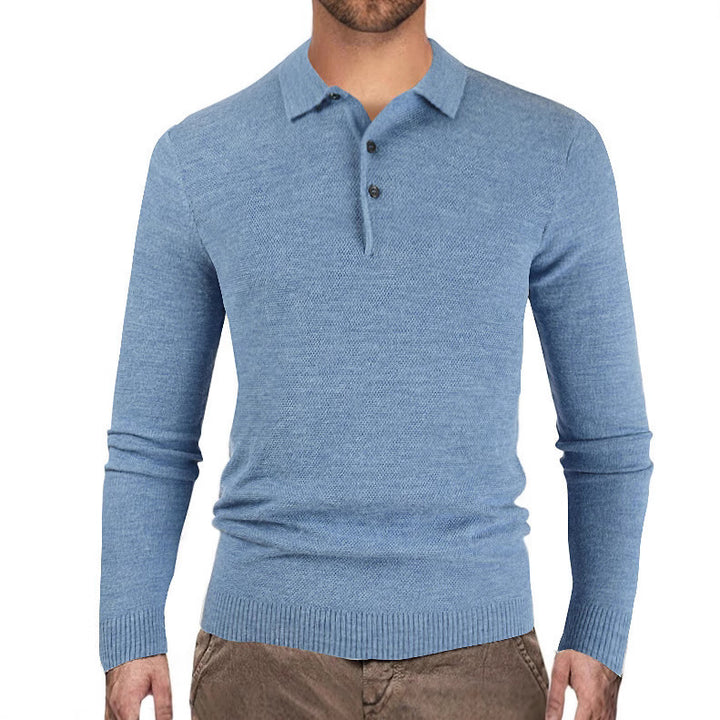 Men's Elegant Polo Shirt with High-Quality Knit Structure Lisslune