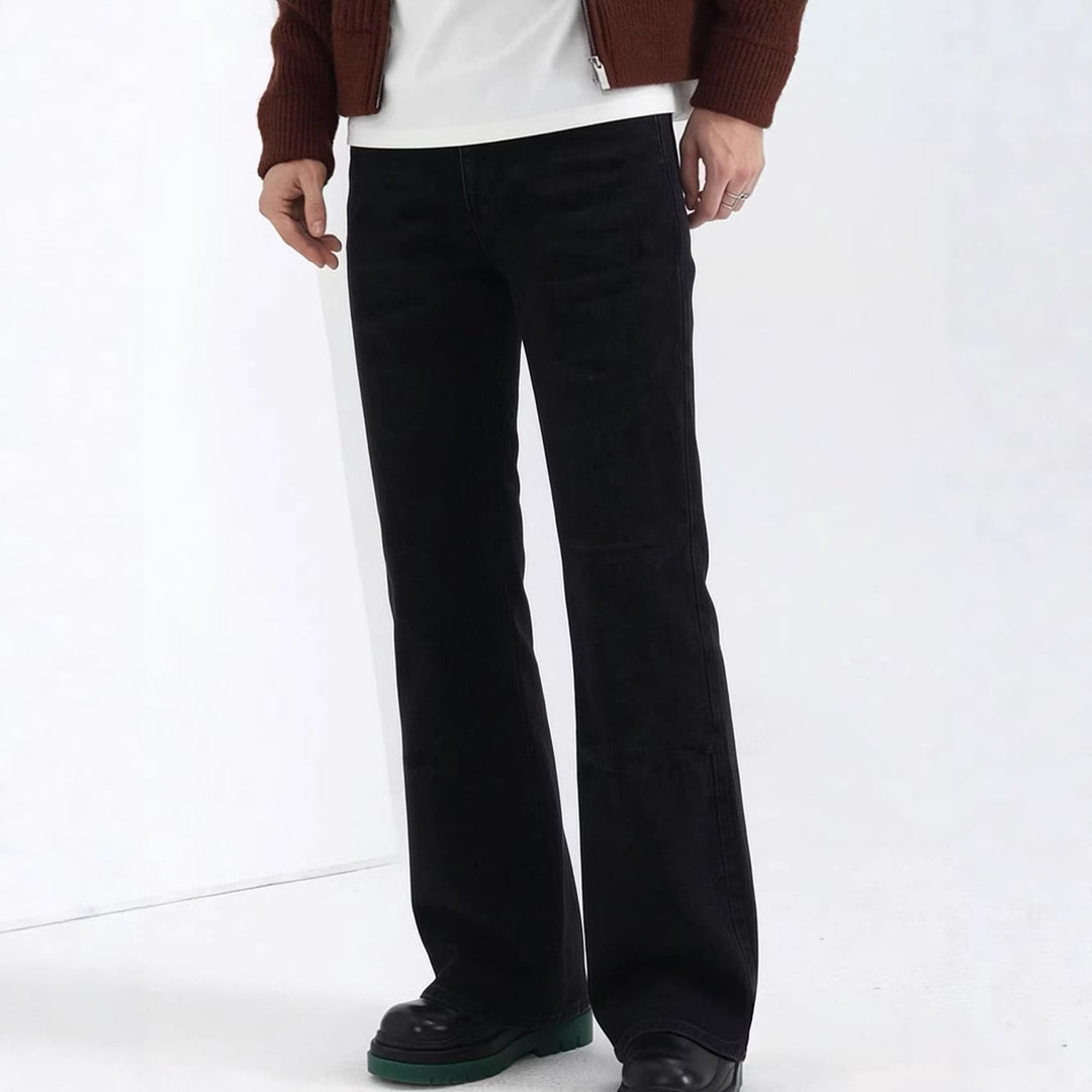 Herren lässige Bootcut Jeans mit modernen Waschungen Lisslune